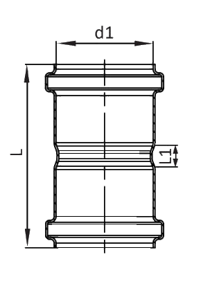 Чертеж тройника 87,5°