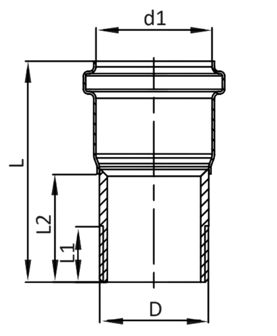 Чертеж штуцера