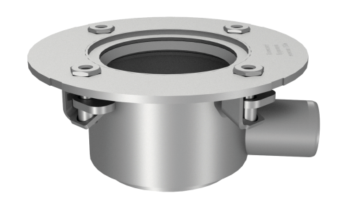 Нижняя часть шпигата с фланцем, выпуск вбок (съемная)