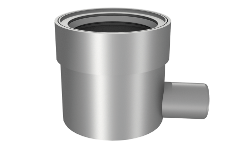 Нижняя часть шпигата с муфтой, выпуск вбок