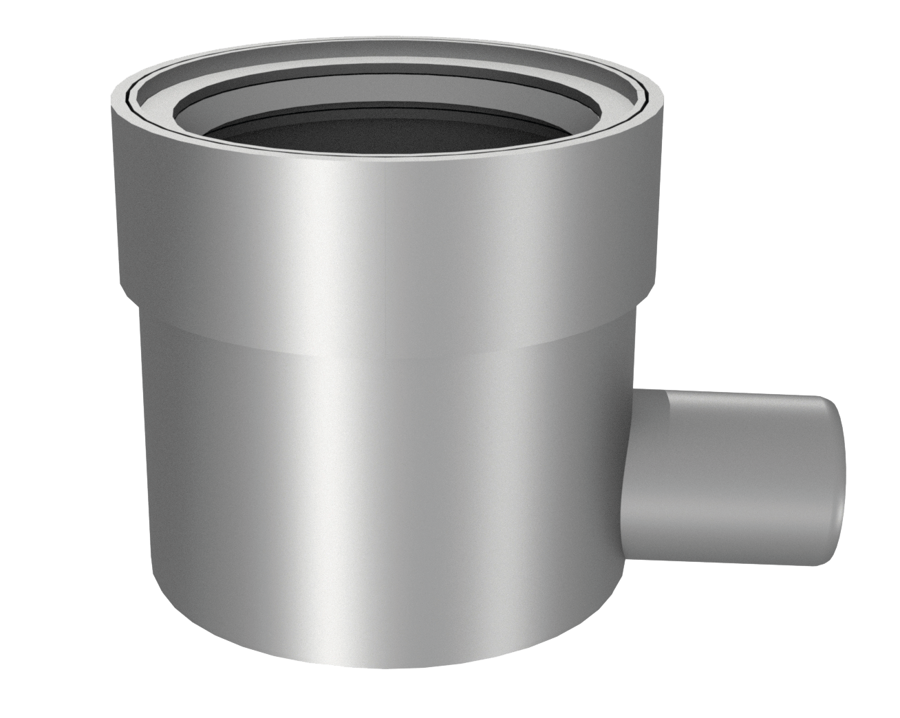 Нижняя часть шпигата с муфтой, выпуск вбок